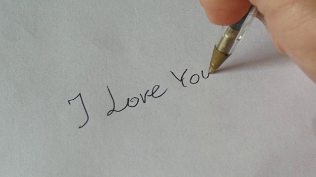 “我爱你”手写笔视频下载