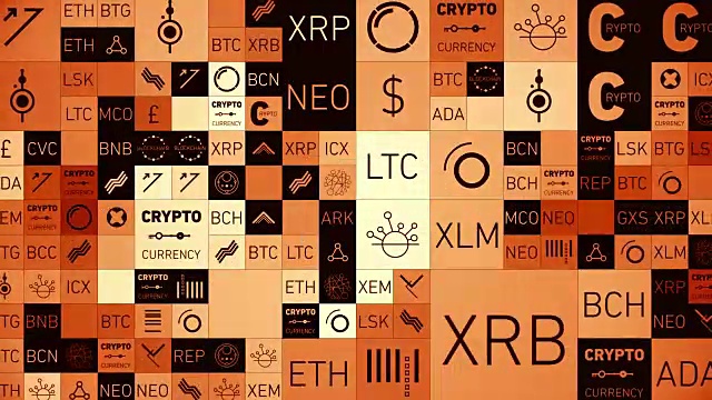Cryptocurrency市场符号视频素材