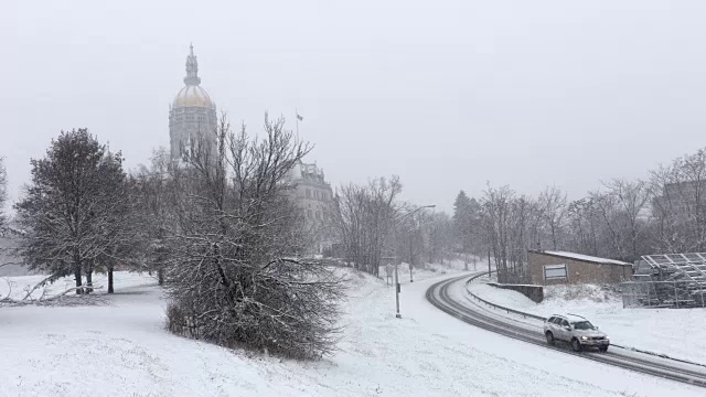 康涅狄格州哈特福德的冬天视频素材