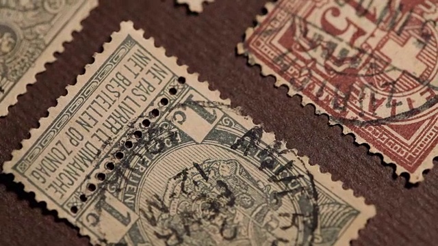 旧邮票视频素材