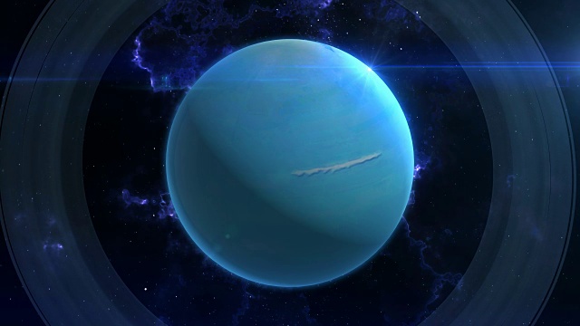 天王星在太空中显现视频素材