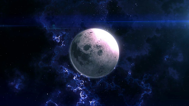 月球在太空中显露视频素材