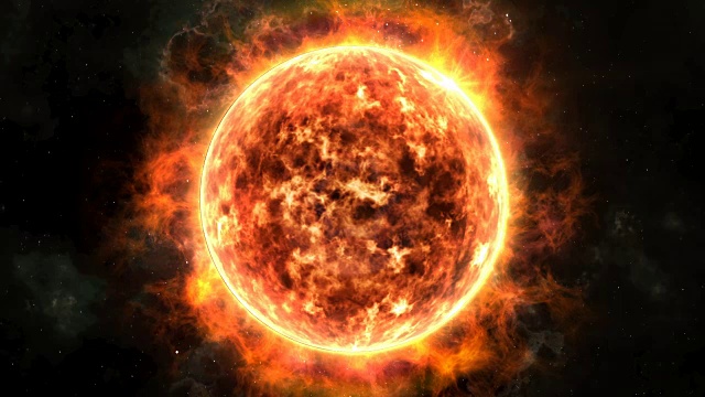 太阳在太空中的显露视频素材