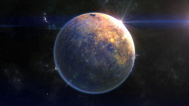 水星出现在太空中视频素材