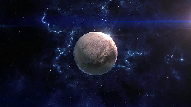 太空中发现冥王星视频素材