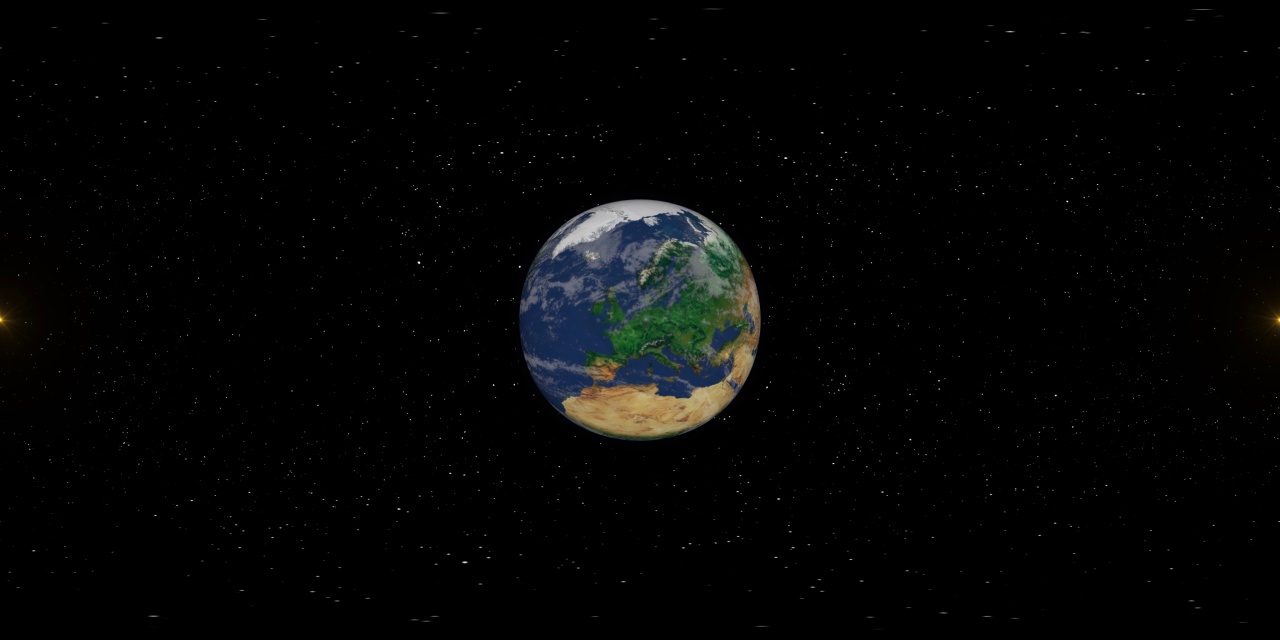 欧洲-从太空360度的虚拟现实视频素材