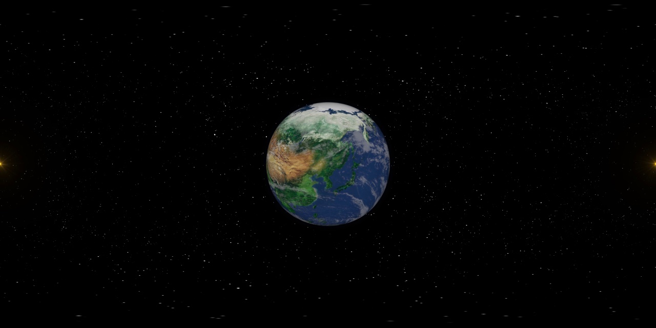 日本-从太空360度的虚拟现实视频素材