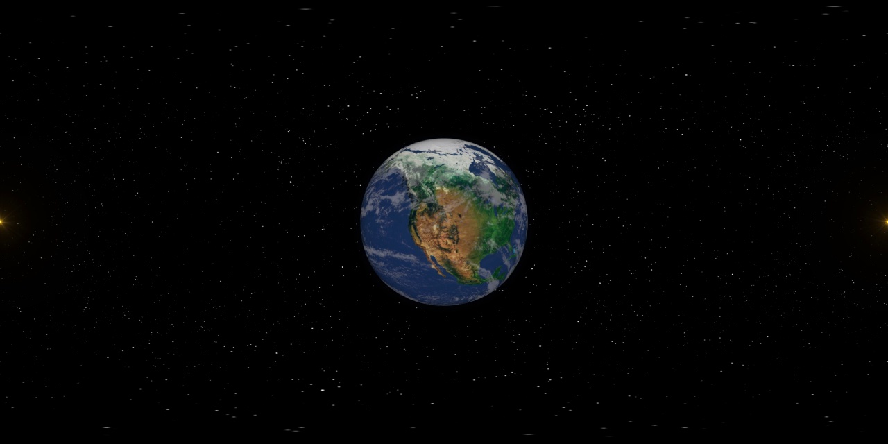 北美-虚拟现实360度从太空缩放视频素材