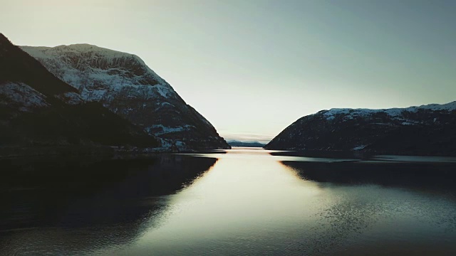 无人机拍摄:挪威峡湾视频素材