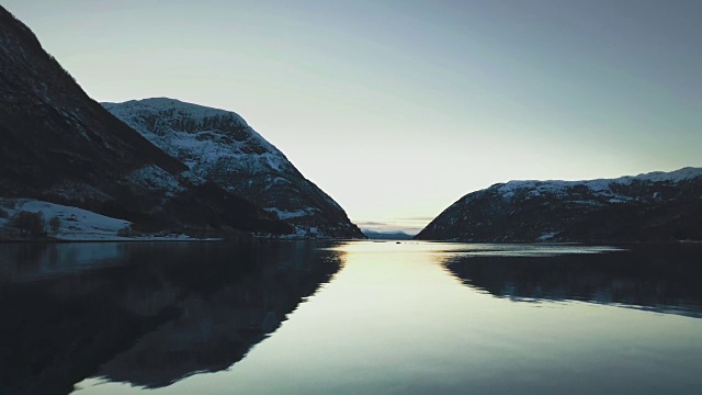 无人机拍摄:挪威峡湾视频素材