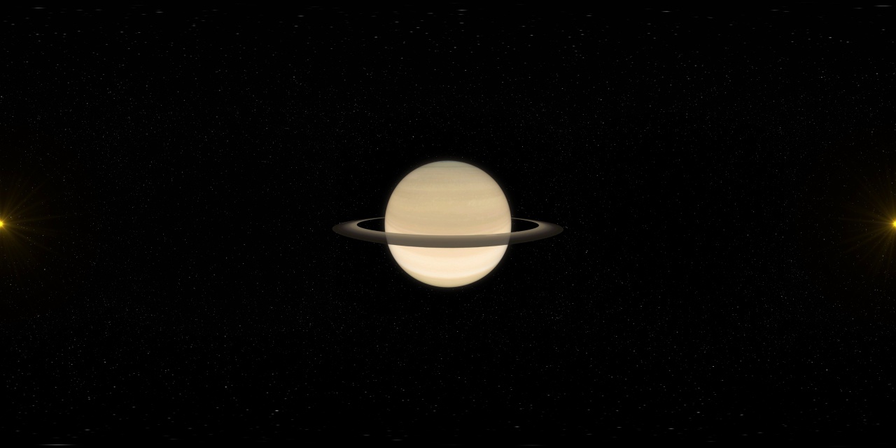 土星和空间-虚拟现实360度视图视频素材