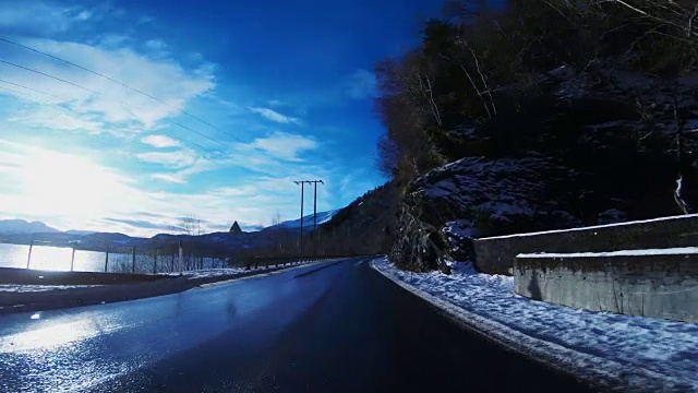 在挪威驾驶POV汽车:隧道内视频下载