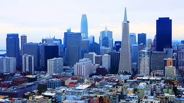 旧金山，加利福尼亚城市中心的时间流逝视频素材