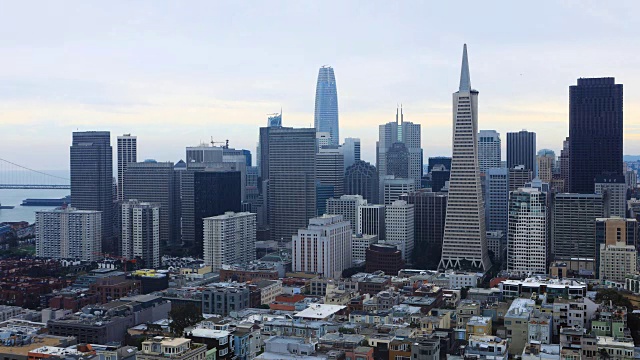 旧金山，加利福尼亚市中心的时光流逝视频素材