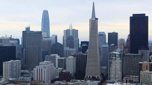 旧金山，加利福尼亚的天际线视频素材