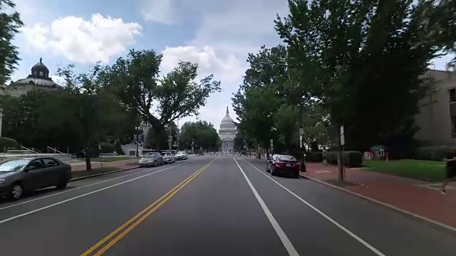 华盛顿东国会街的向前驾驶视角视频素材