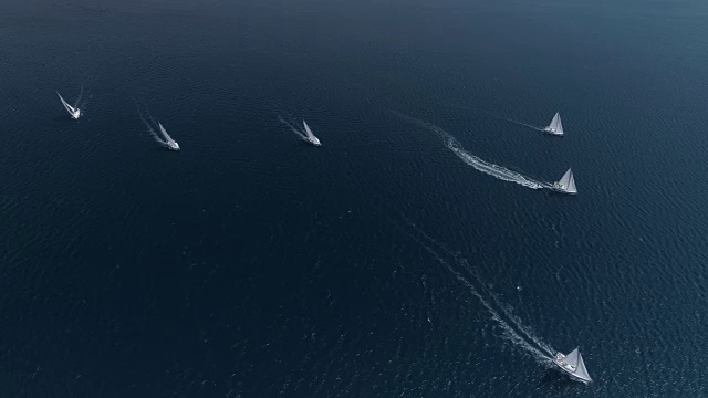 鸟瞰帆船视频素材