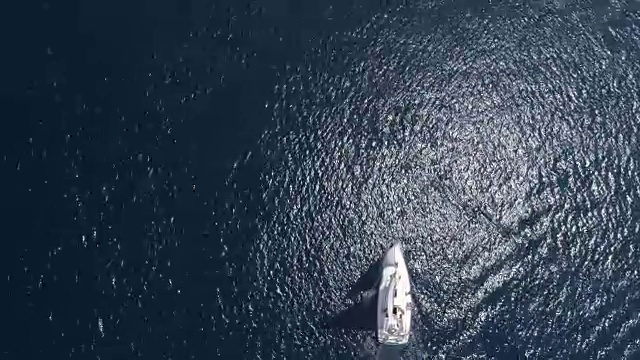 鸟瞰图帆船视频素材