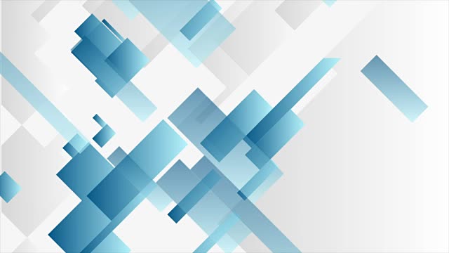 蓝色和灰色技术几何抽象视频动画视频素材