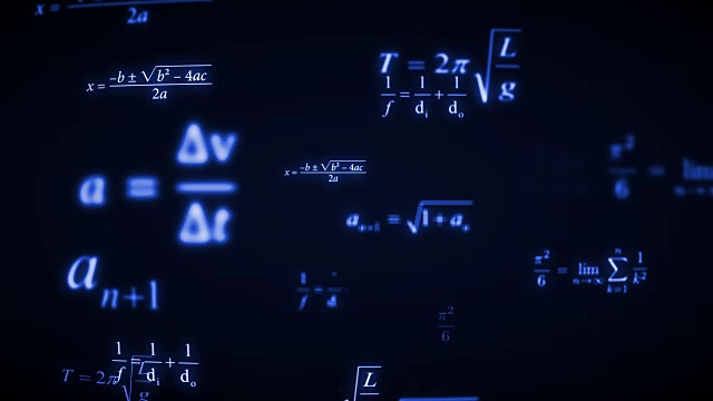 数学公式背景(可循环)视频下载
