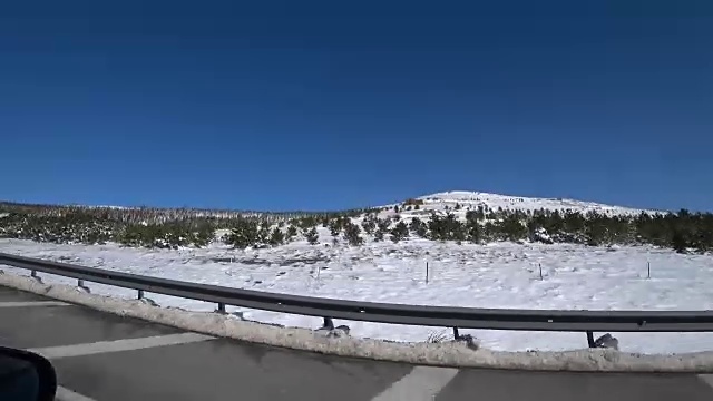 雪道路视图视频下载