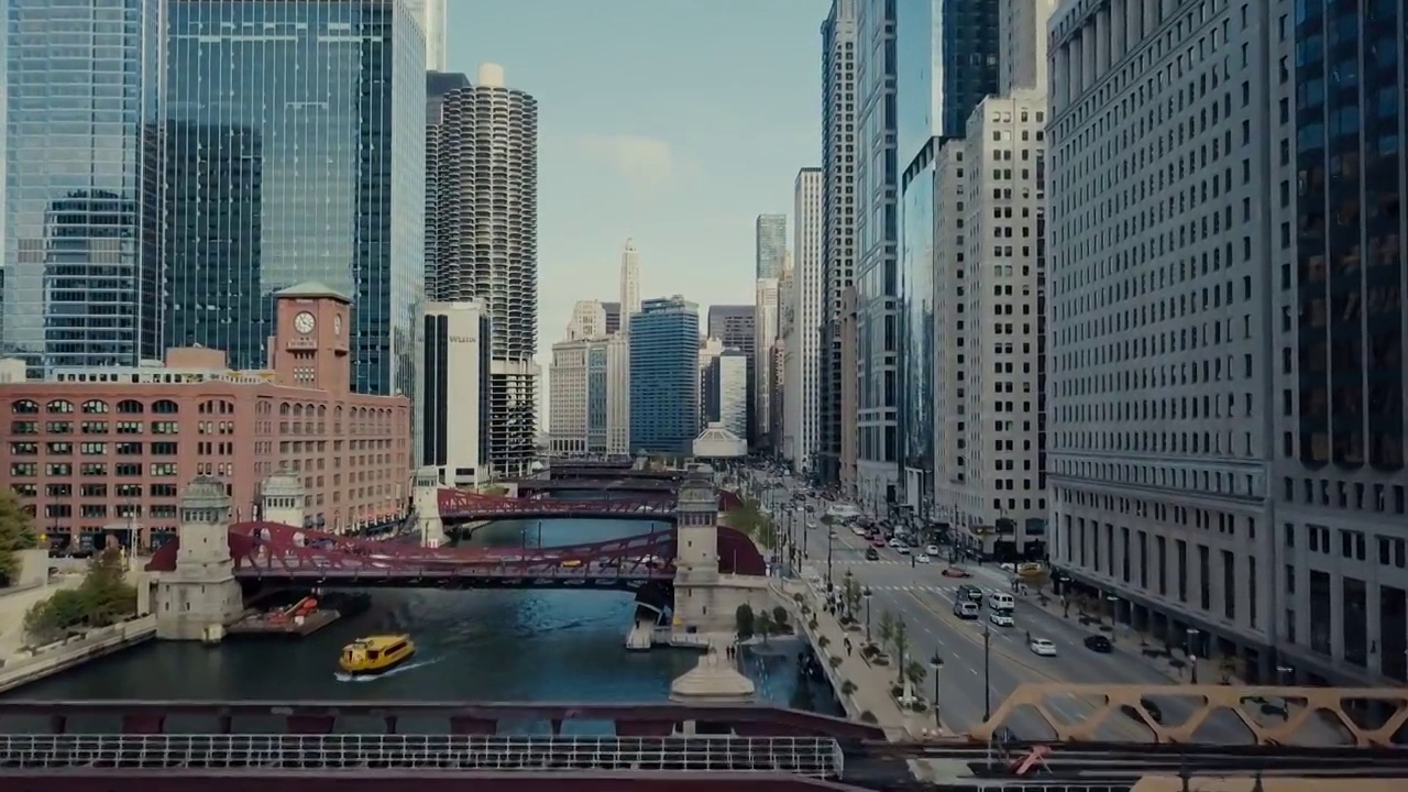 芝加哥河道视频素材