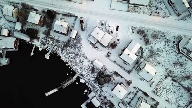 俯瞰雷因村，罗浮敦群岛，挪威视频下载