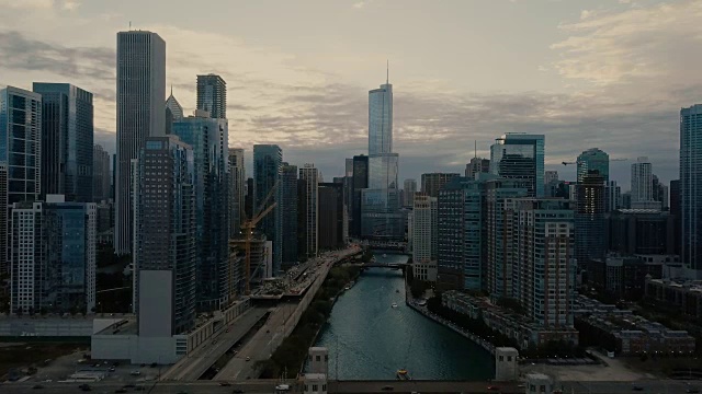 芝加哥天际线- 4K天线视频素材