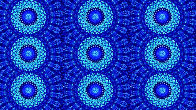 抽象背景与蓝色运动的浅蓝色喷泉，在中心变化的运动模拟花园迷宫重复的模式来完成图像视频素材