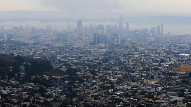 旧金山大雾天的景色视频素材
