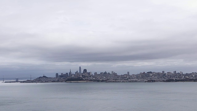 旧金山天际线的宽阔视野视频素材