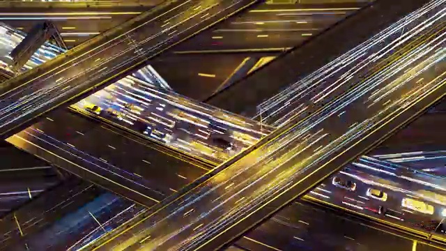 交通背景，缩小，时间间隔视频4k。视频素材