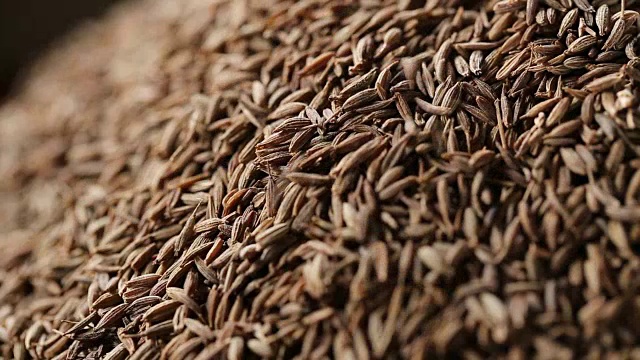 葛缕子干籽，印度香料食品。视频下载