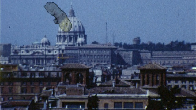 圣彼得大教堂，罗马，意大利(1960年代档案馆)视频素材