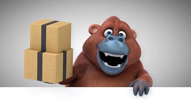 有趣的猩猩- 3D动画视频素材