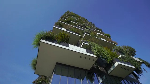 垂直花园Bosco Verticale，意大利米兰视频下载