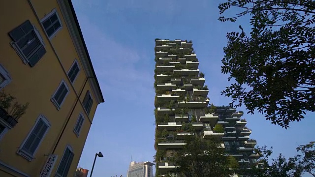 垂直花园Bosco Verticale，意大利米兰视频下载