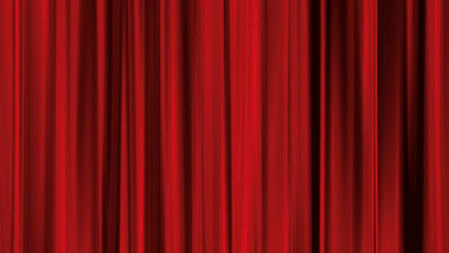 深红色的窗帘视频素材