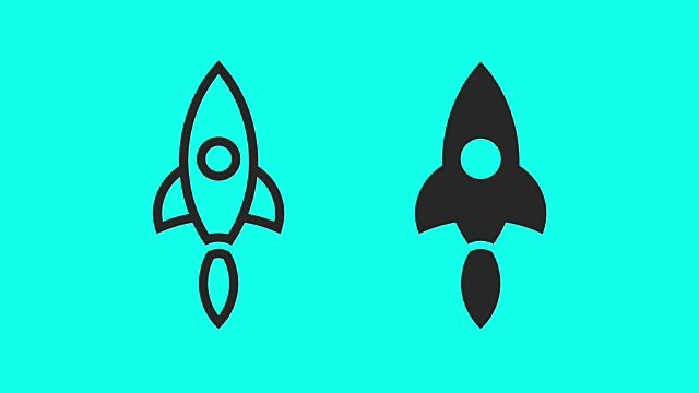 火箭-矢量动画视频素材