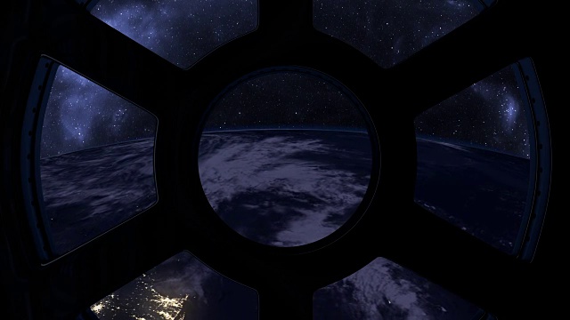 从国际空间站看到的地球日出视频素材