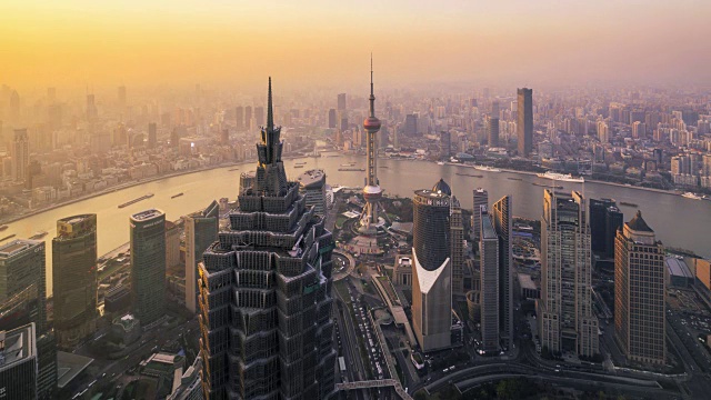 时光流逝——上海天际线视频素材