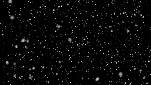 4k分辨率的粒子抽象背景的降雪阿尔法层的背面视频素材