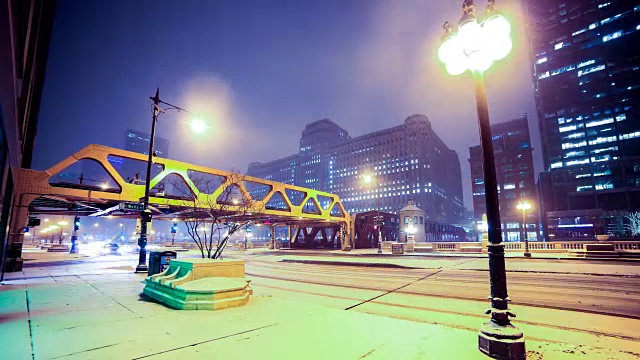 芝加哥的冬天视频素材
