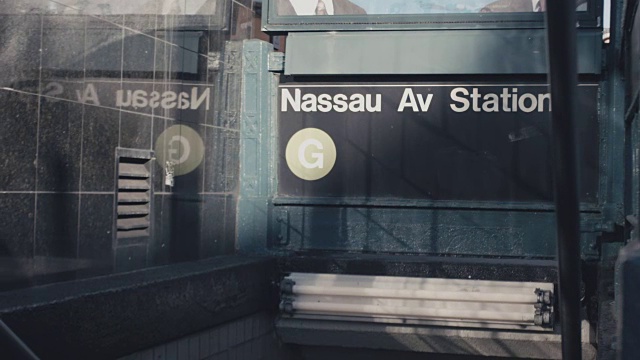 纽约地铁站入口视频素材