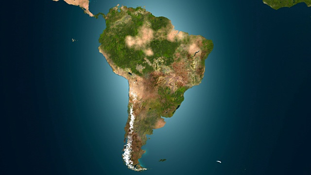 南美洲的沙漠化-大灾难，4K动画。视频素材