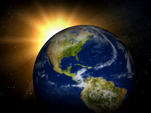 地球和太阳轨道空间视频素材