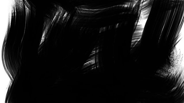 抽象喷溅漆笔刷笔触黑白过渡背景，动画喷溅漆视频素材