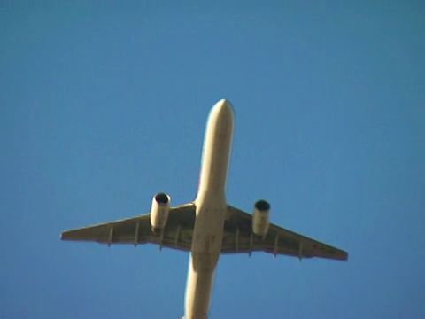 飞机从机场起飞视频素材