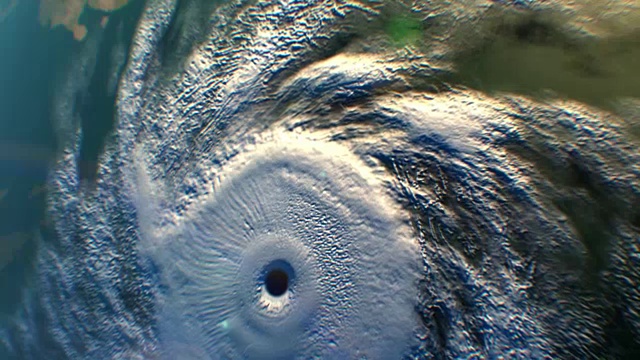 热带气旋，卫星视图，3D动画视频下载