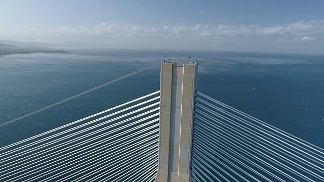 桥,里约热内卢,佩特雷,伯罗奔尼撒视频素材